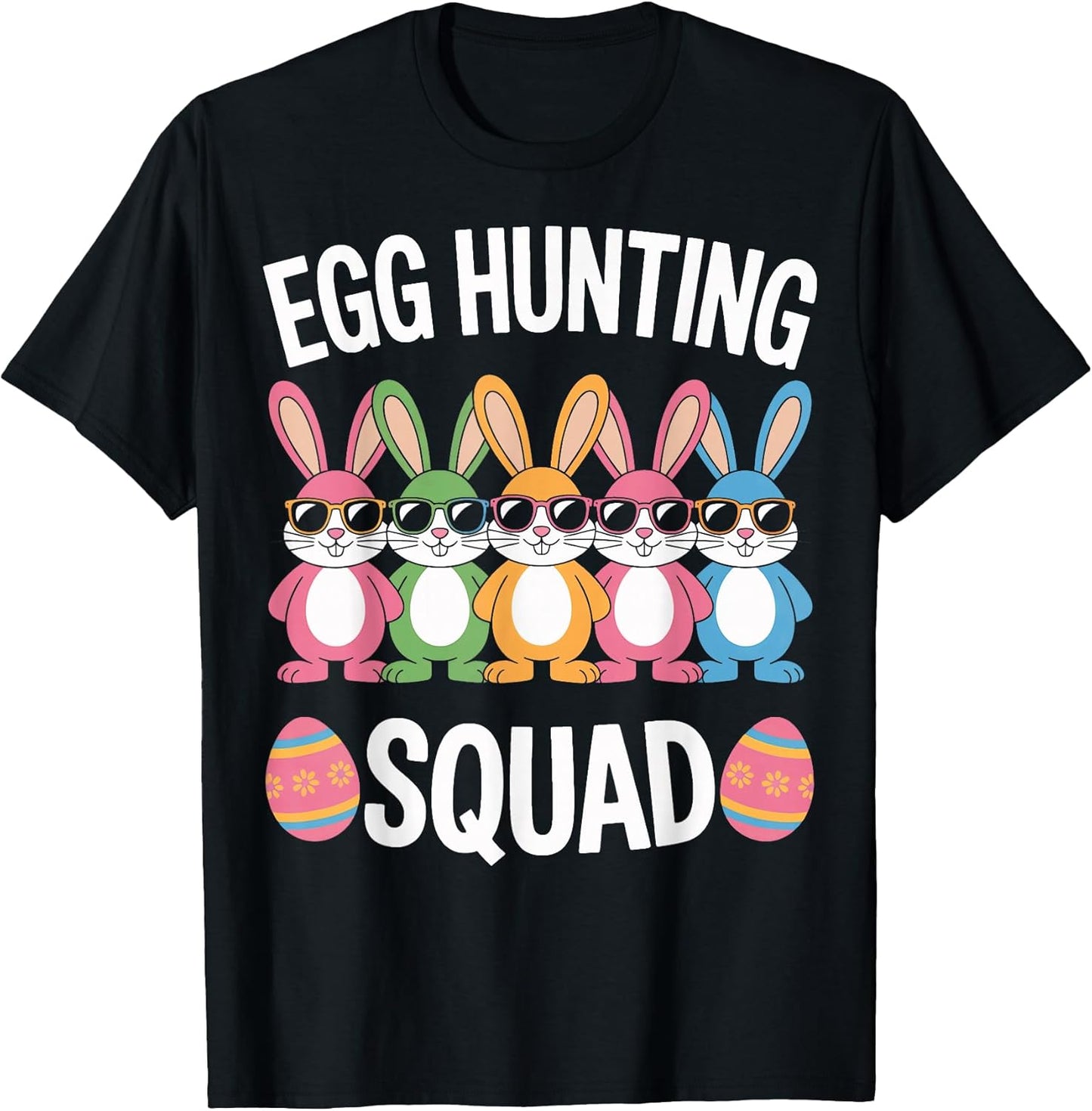 Cool Rabbit Egg Hunting Squad For Easter Crew T-Shirt