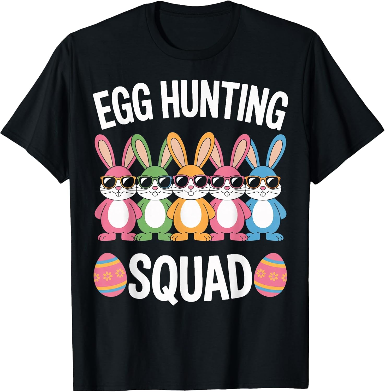 Cool Rabbit Egg Hunting Squad For Easter Crew T-Shirt