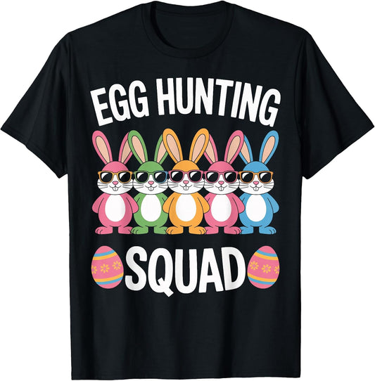 Cool Rabbit Egg Hunting Squad For Easter Crew T-Shirt
