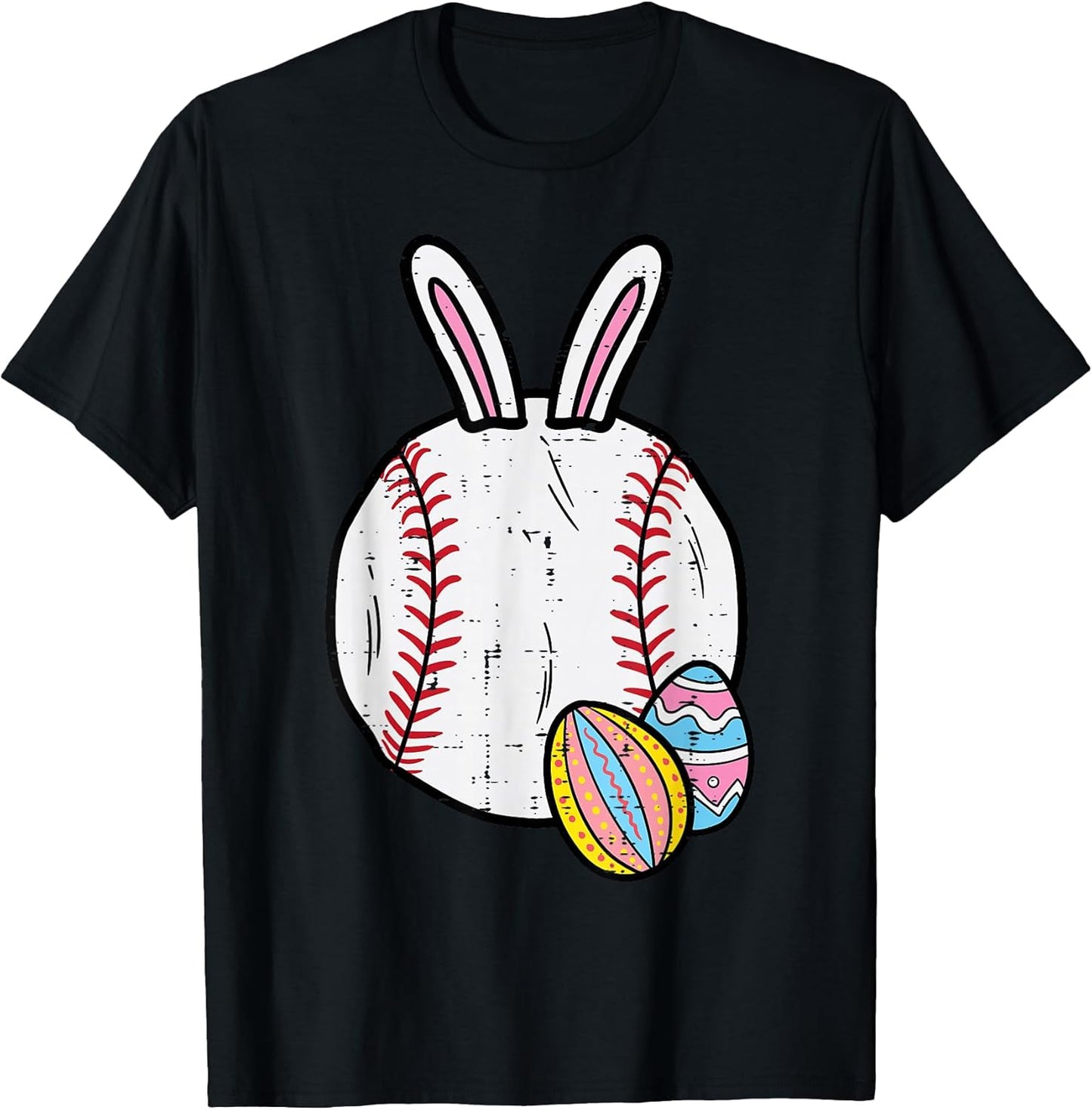 Easter Baseball Bunny Sports Men Boys Kids Toddler Youth T-Shirt