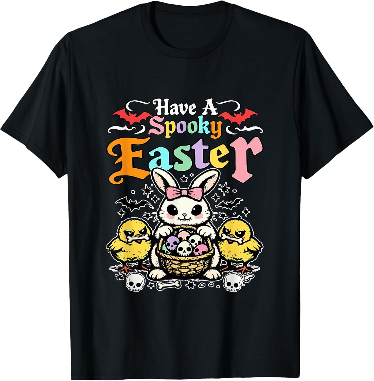 Have A Spooky Easter Horror Bunny Chicks Hunting Eggs Lover T-Shirt