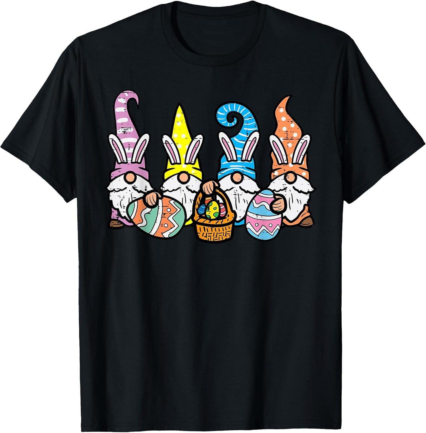 Easter Gnome Bunnies Egg Hunting Men Women Kids Boys Girls T-Shirt