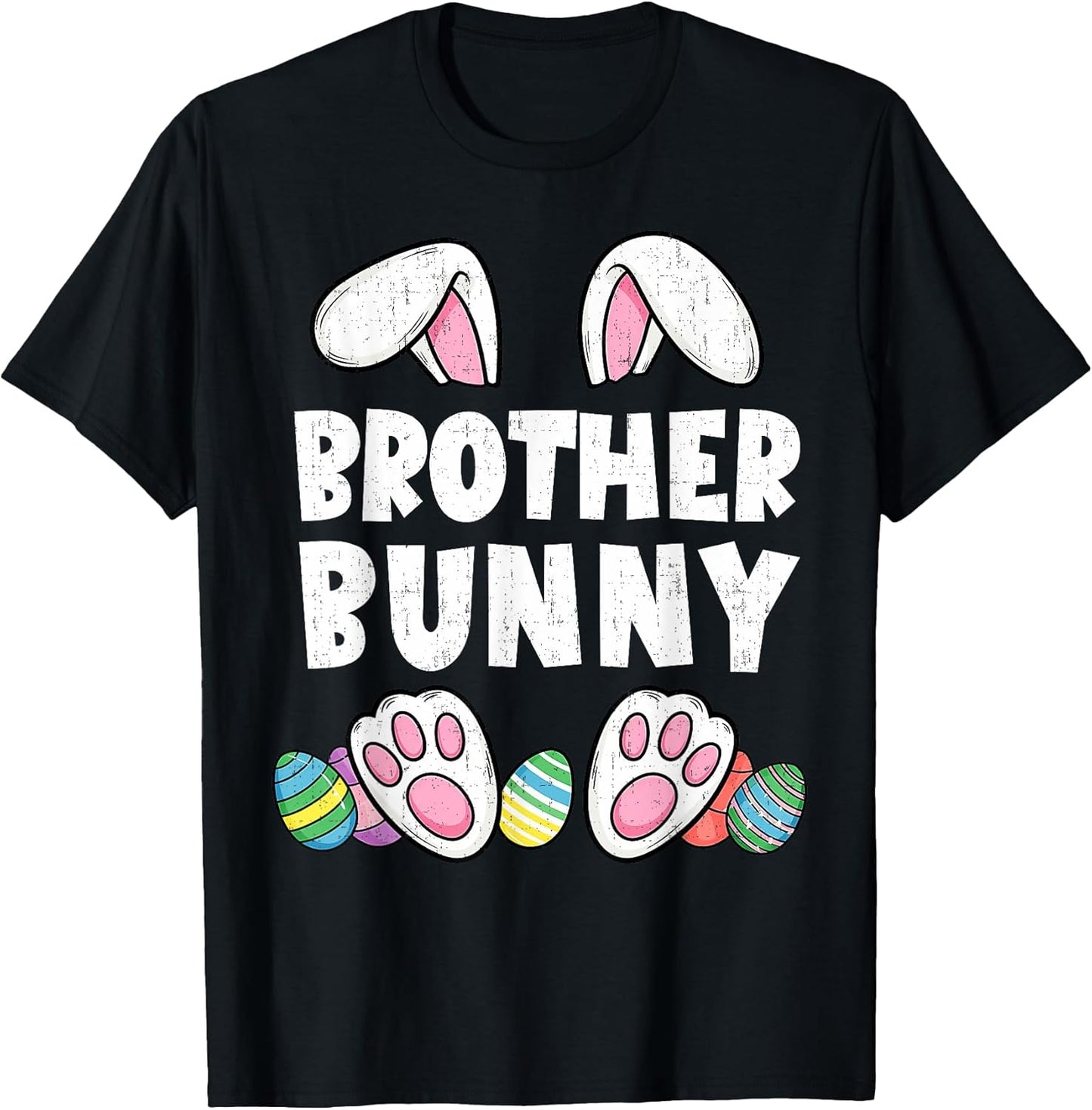 Brother Bunny Ears Easter Family Matching Funny Happy Easter T-Shirt
