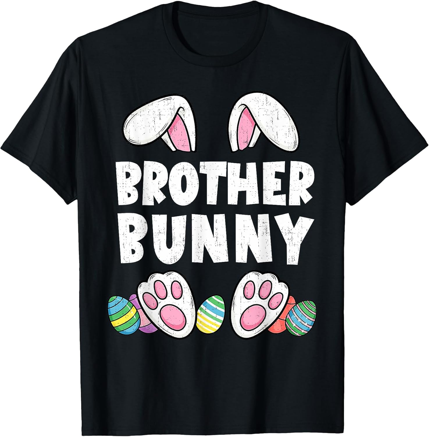 Brother Bunny Ears Easter Family Matching Funny Happy Easter T-Shirt