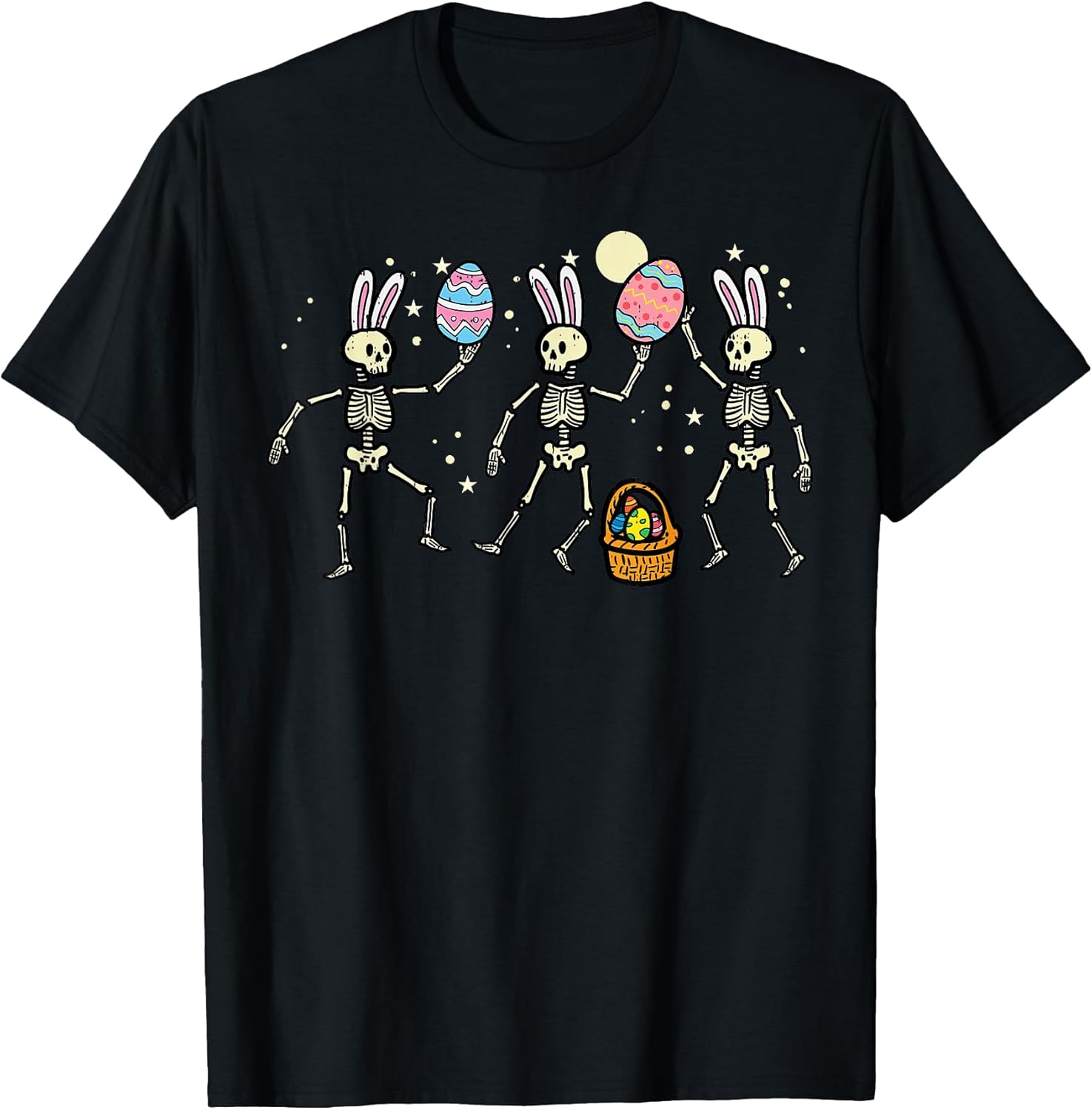 Easter Skeletons Dancing Eggs Funny Bones Men Women Kids T-Shirt