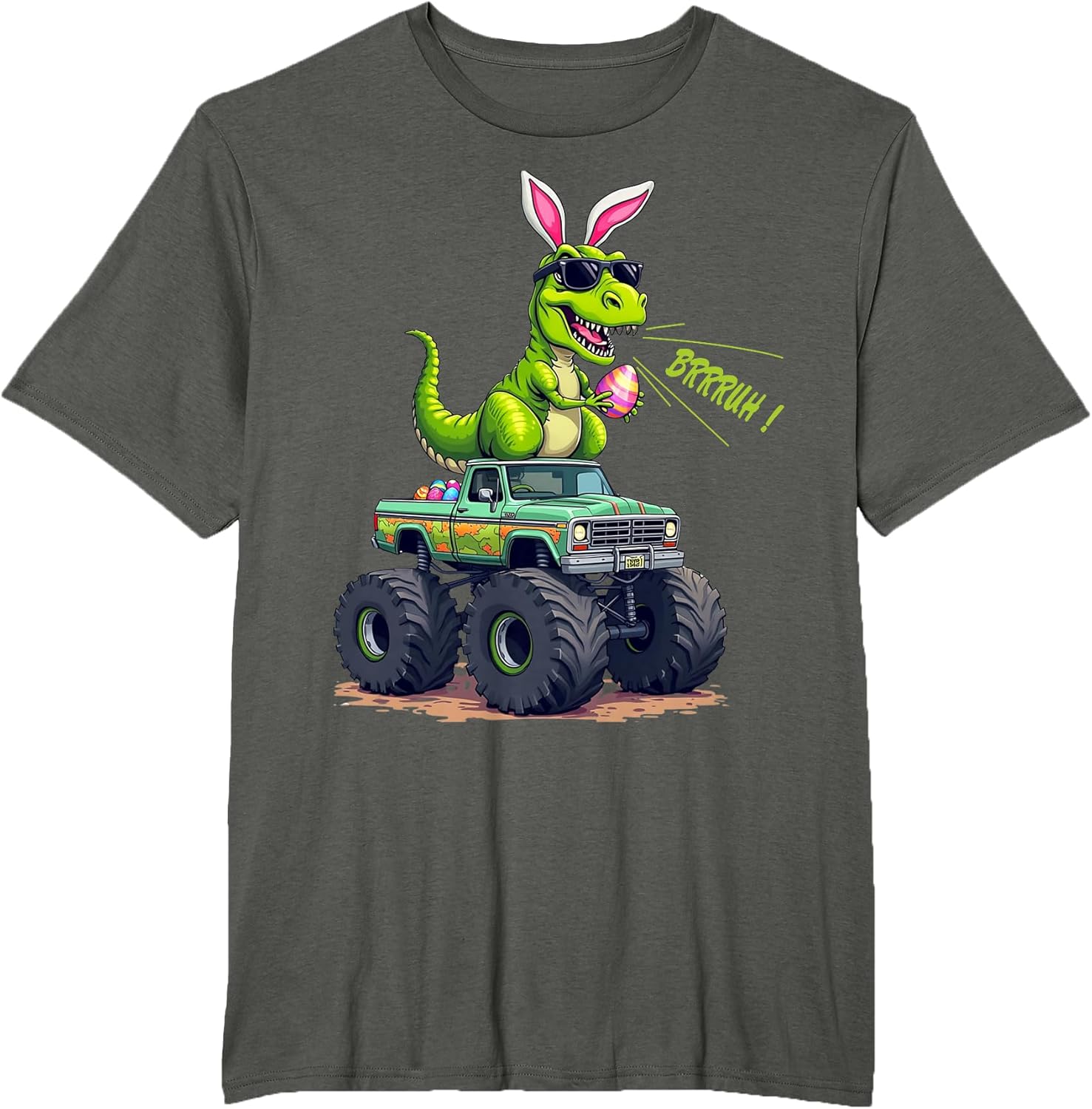 Funny Easter Dinosaur BRUH - T-Rex Easter Egg Hunt T-Shirt