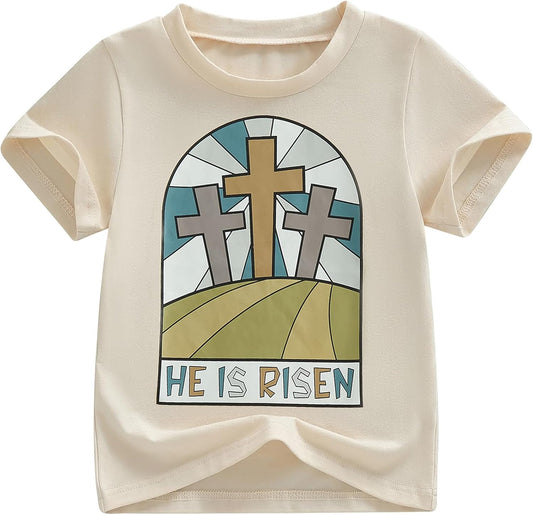 Easter Bunny Shirt for Toddler Boys Girls Kids Funny Rabbit Letters Graphic Cotton Short Sleeve T-Shirt Top