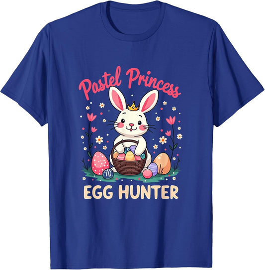 Pastel Princess Egg Hunter Easter Design T-Shirt