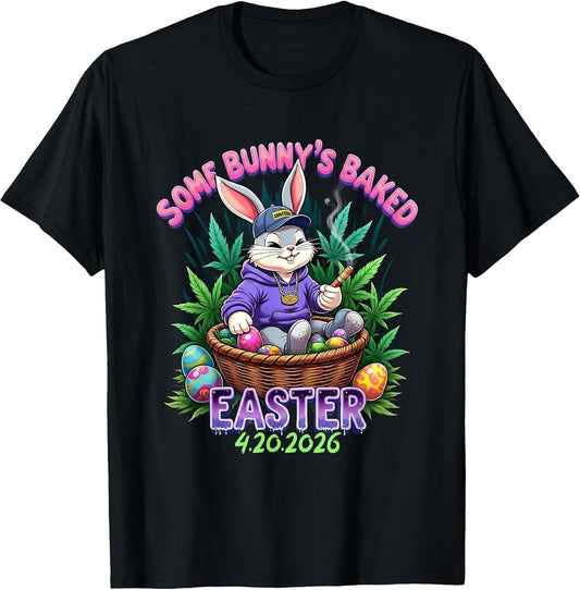 Easter 420 Trendy Funny Bunny T-Shirt