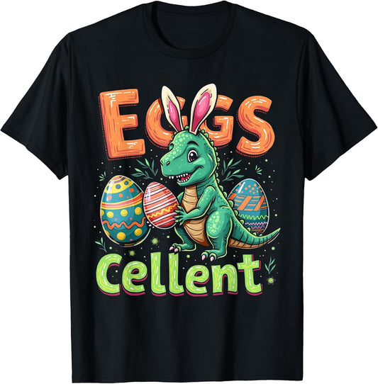 Eggs Cellent Easter Dinosaur T-Shirt