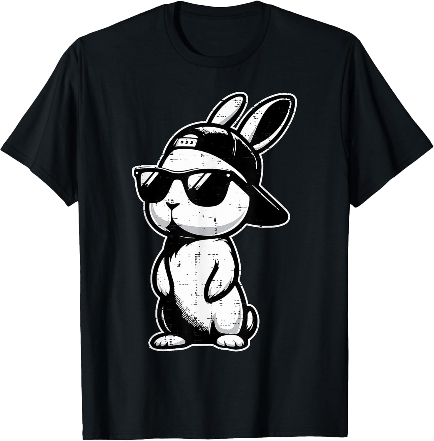Easter Bunny Baseball Cap Sunglasses Cute Rabbit Boys Kids T-Shirt