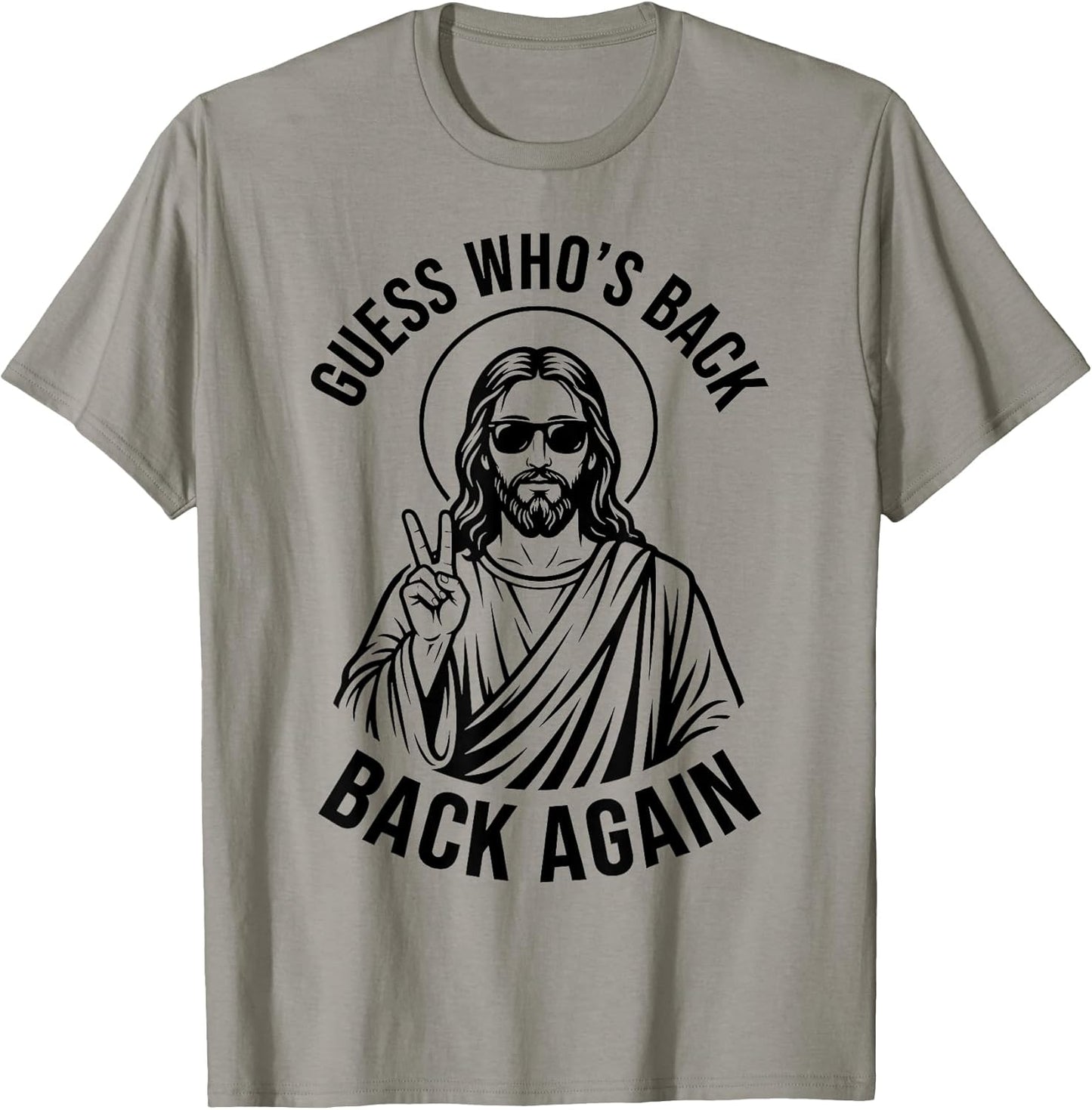 Funny Easter Jesus Guess Who's Back Again Christian Church T-Shirt