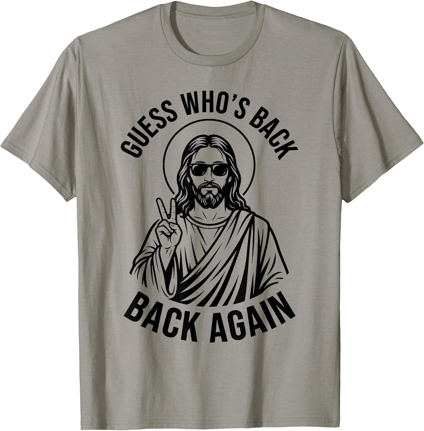 Funny Easter Jesus Guess Who's Back Again Christian Church T-Shirt
