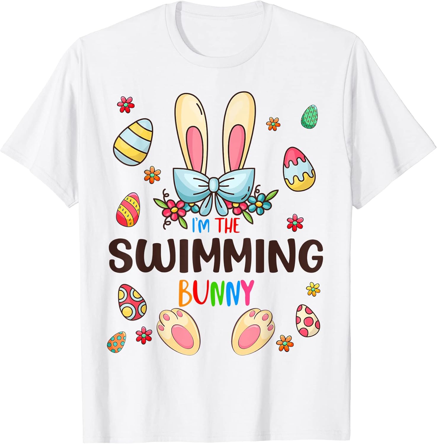 I'm The Swimming Bunny Easter Day Matching Family Egg Hunt T-Shirt