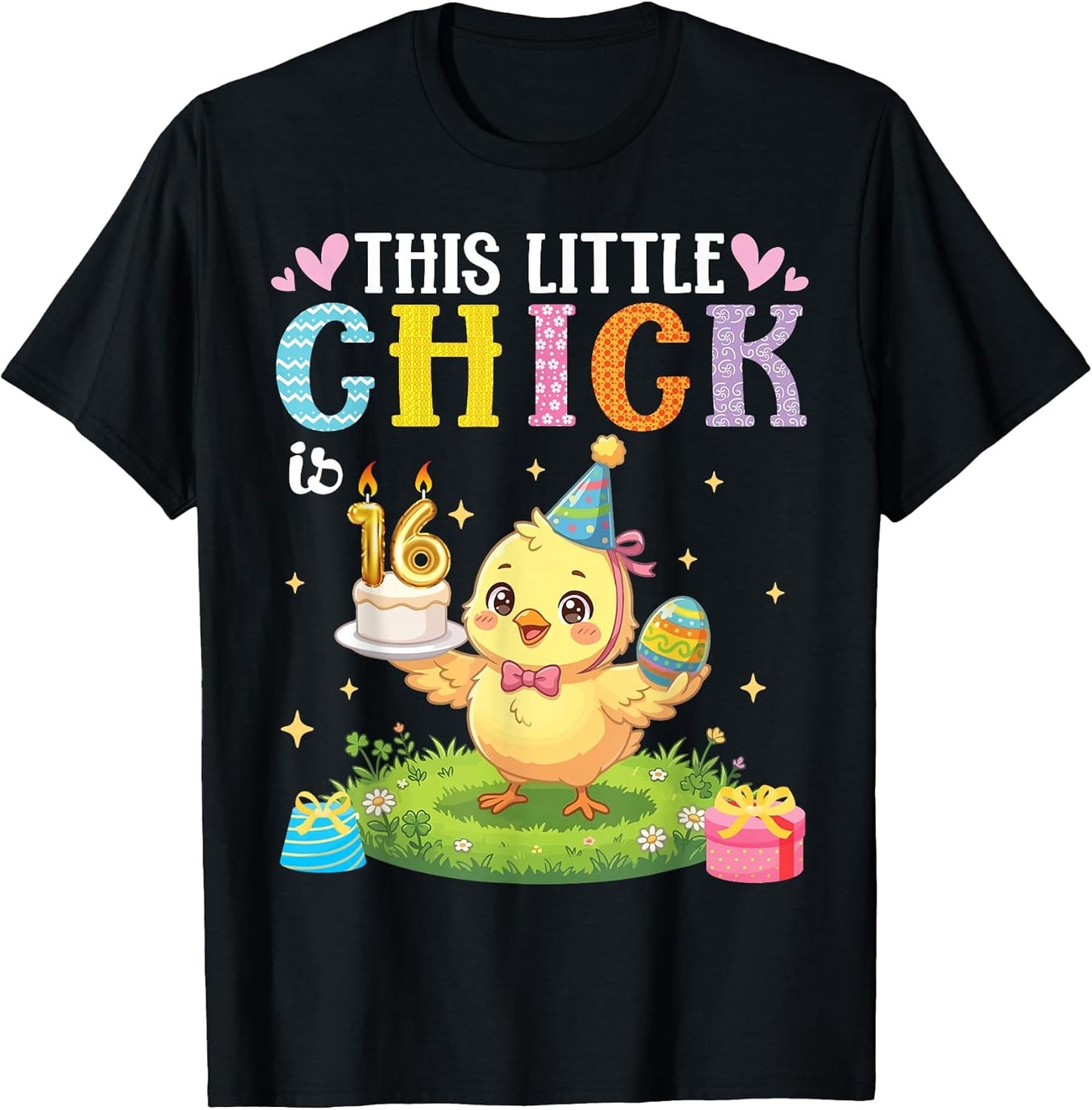 This Little Chick is 16 Years Old Birthday Easter Cute Girl T-Shirt