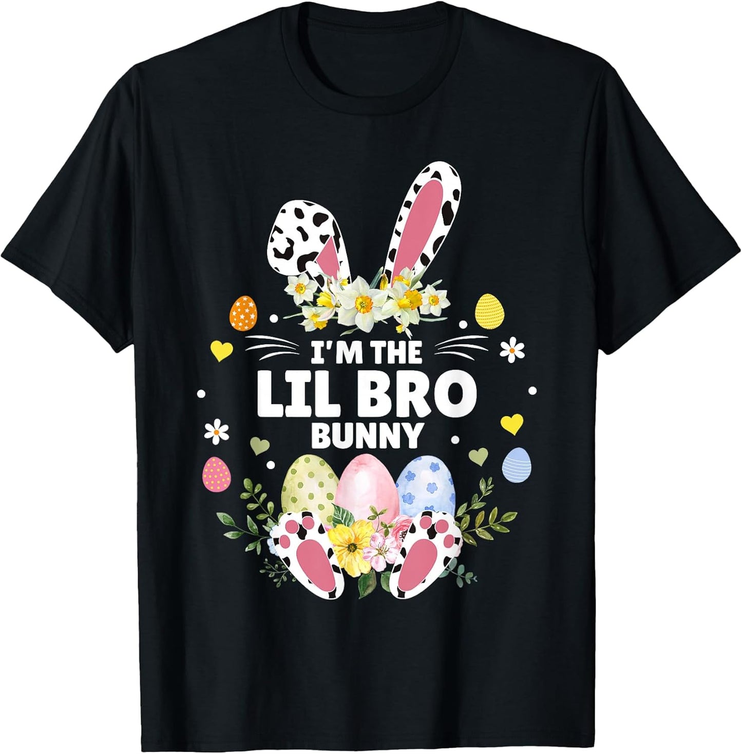I'm The Lil Bro Bunny Matching Family Leopard Easter 2026 T-Shirt