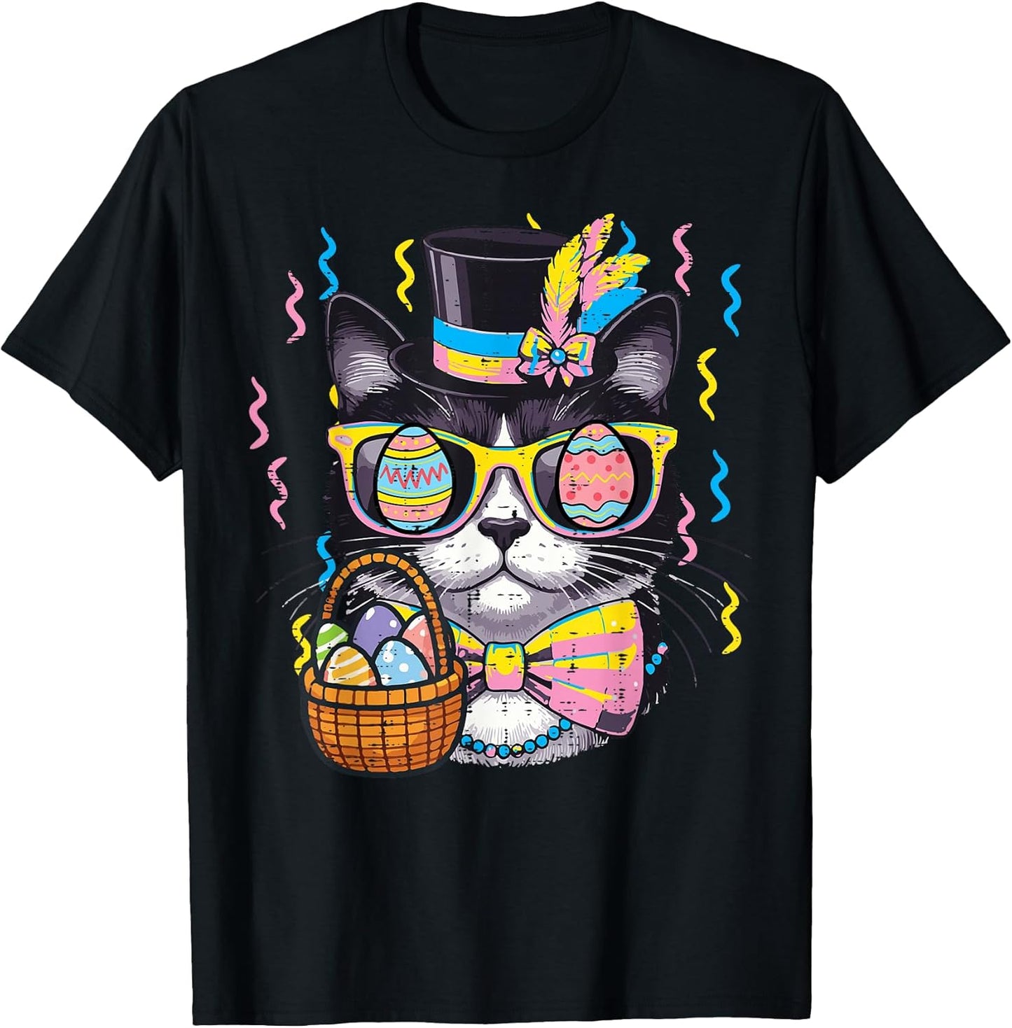 Easter Cat Funny Animal Egg Hunt Men Women Kids T-Shirt