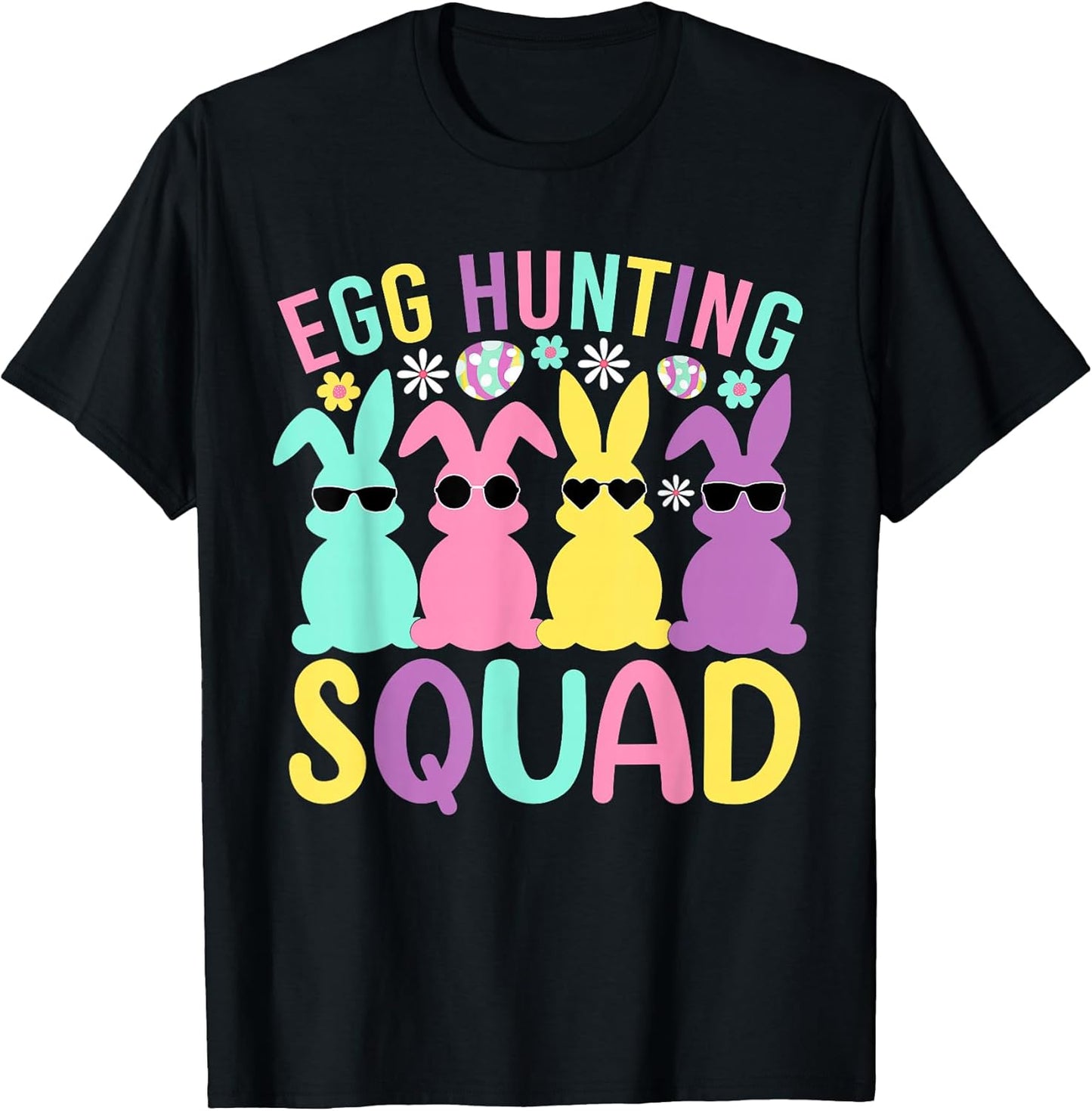 Egg Hunting Squad Crew Family Happy Easter Bunny T-Shirt