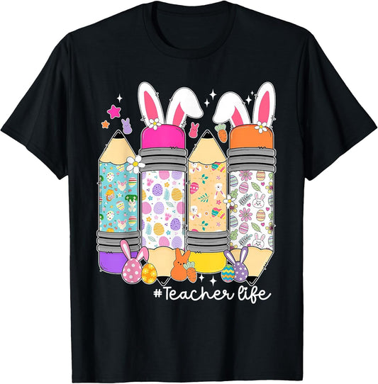 Groovy SPED Teacher Easter Bunny SPED Teaching Easter Day T-Shirt