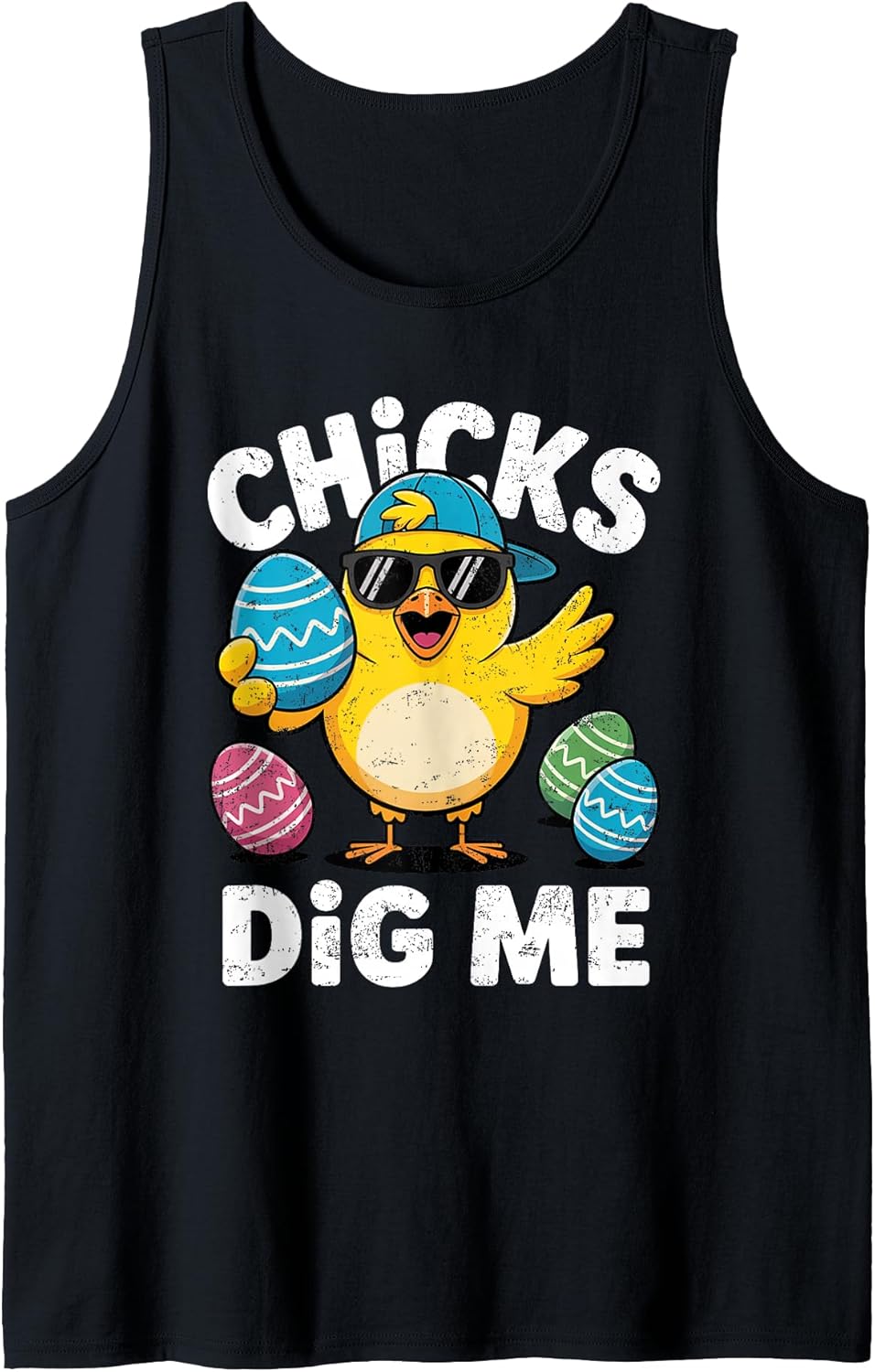 Happy Easter Chicks Dig Me Easter Toddler Boys Men Kids Tank Top