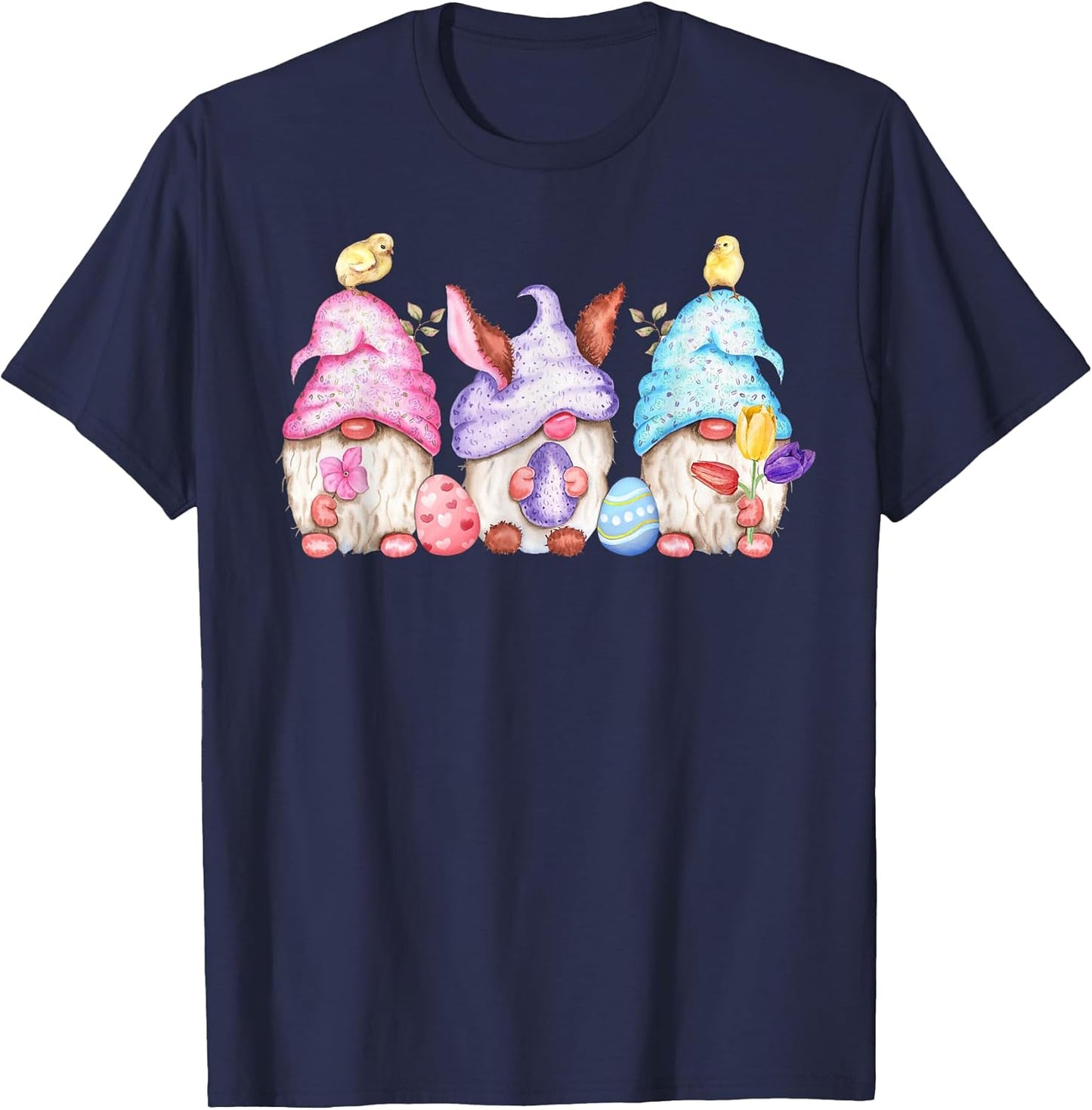 Cute Easter Gnomes Easter Eggs Baby Chicks Easter T-Shirt