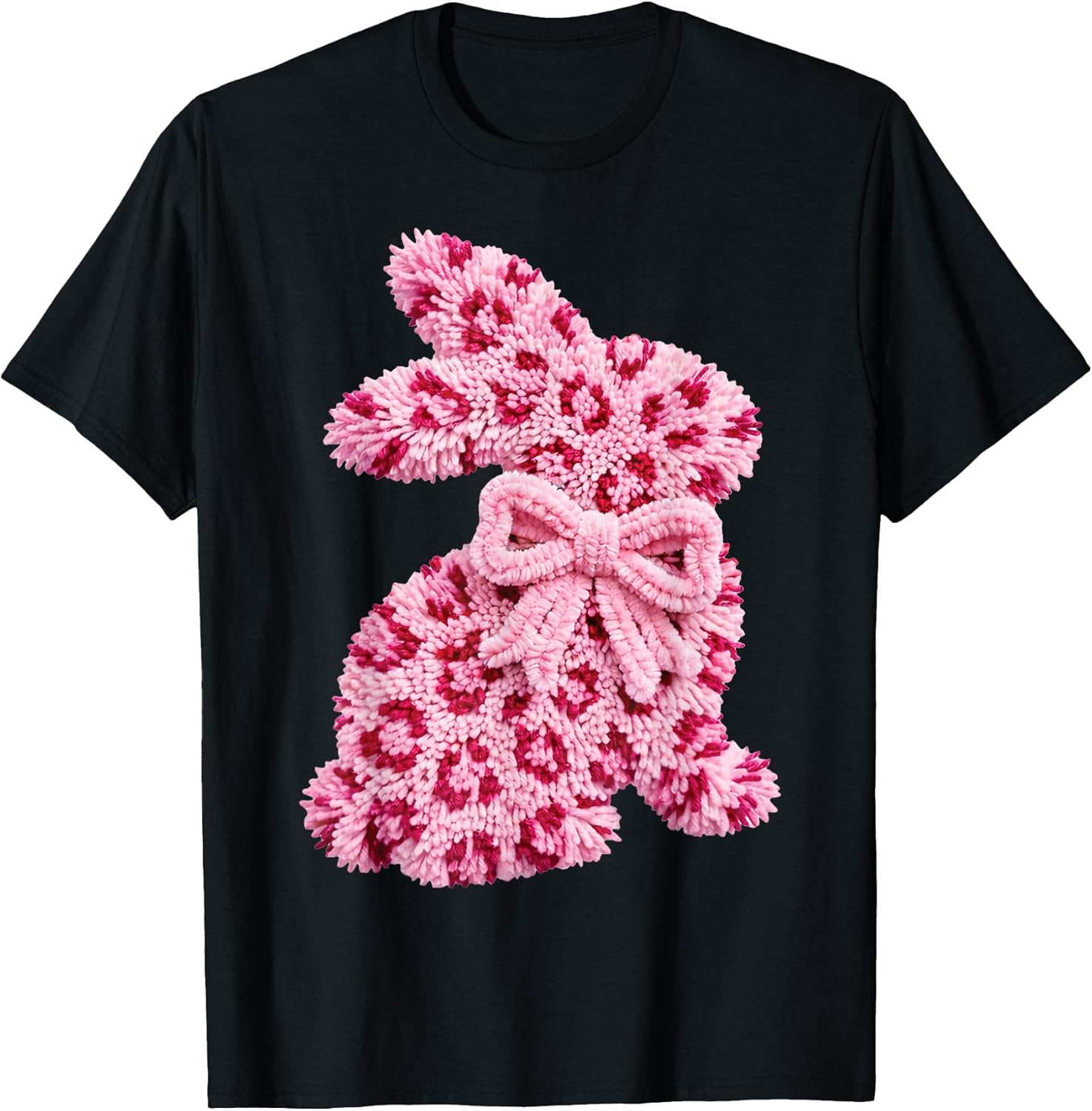 Cute Pink Easter Bunny Bow Kawaii Plush Rabbit Spring Pastel T-Shirt
