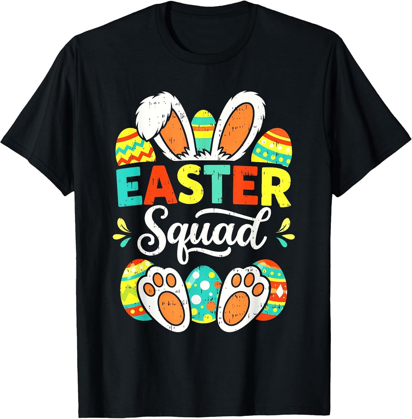 Happy Easter Day Squad Family Matching Bunny Easter Eggs T-Shirt
