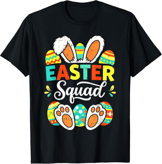 Happy Easter Day Squad Family Matching Bunny Easter Eggs T-Shirt