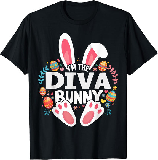 I'm The Diva Bunny Matching Easter Family T-Shirt