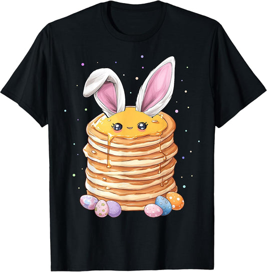 Pancake Food Easter Rabbit Eggs Bunny Ears Breakfast Cute T-Shirt