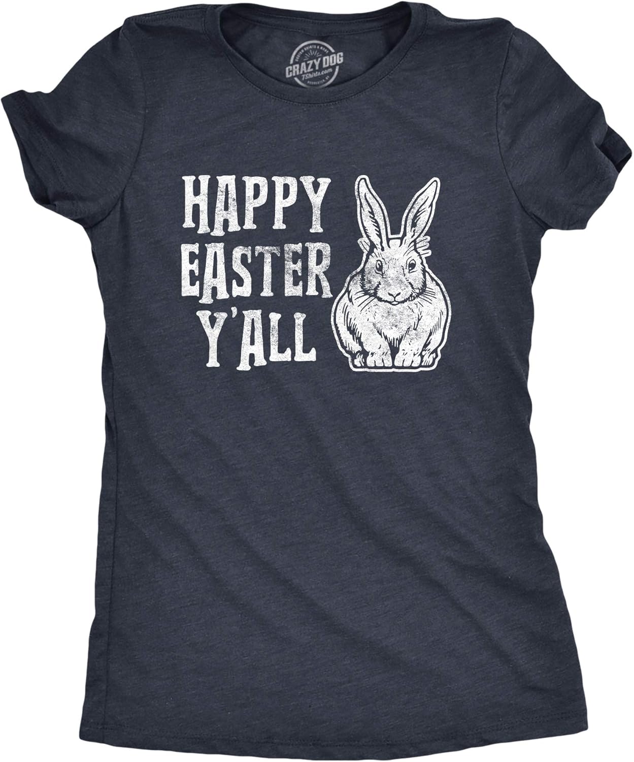 Womens Happy Easter Yall T Shirt Funny Bunny Saying Egg Hunt Basket Gift for Her