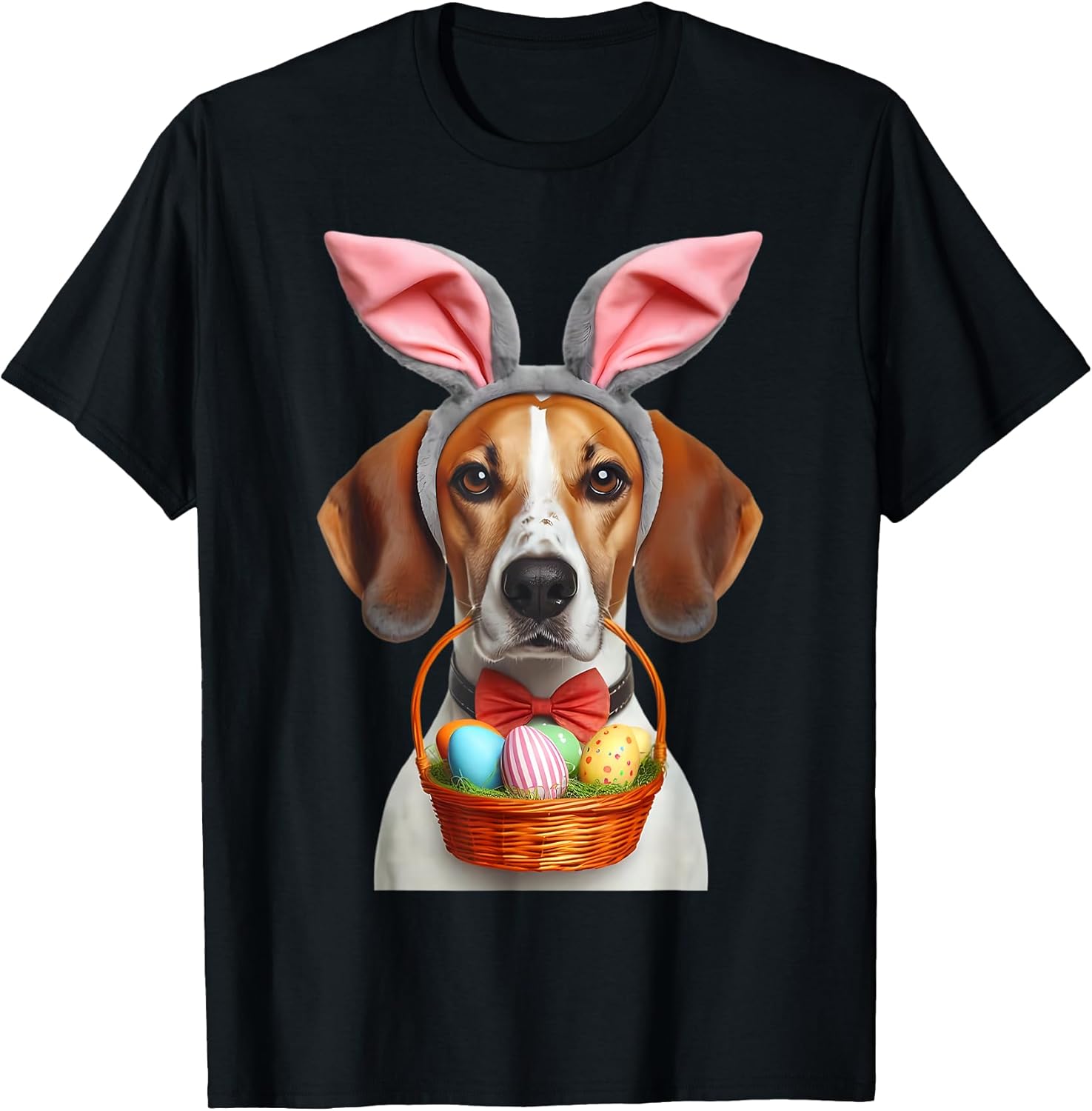 Cute Bunny Ears American Foxhound Dog Easter Egg Hunt Owner T-Shirt