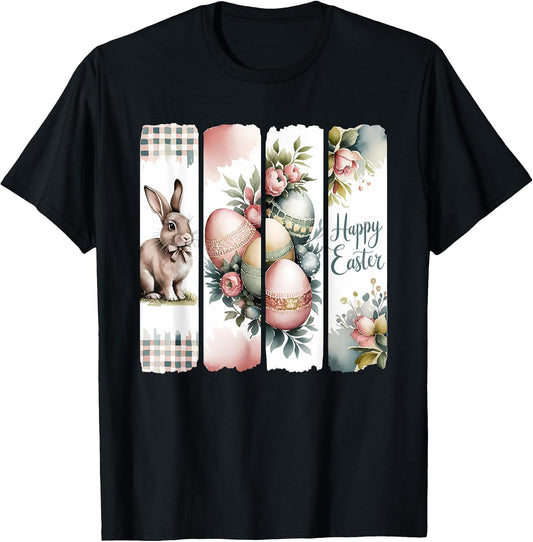 Easter Pastel Brush Stroke Art, Cute Bunny Spring Gift T-Shirt