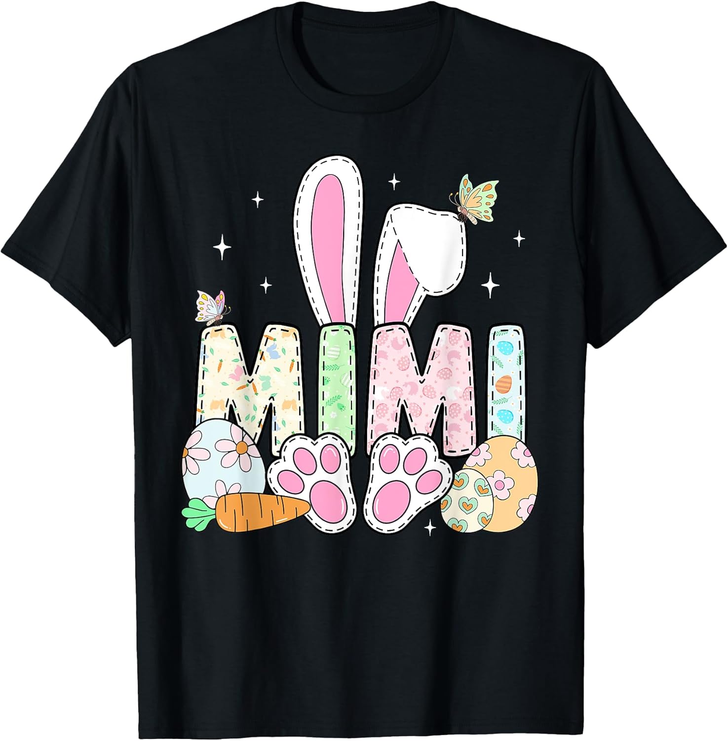 Cute Easter Bunny Mimi Family Matching Easter Day Girls Kids T-Shirt