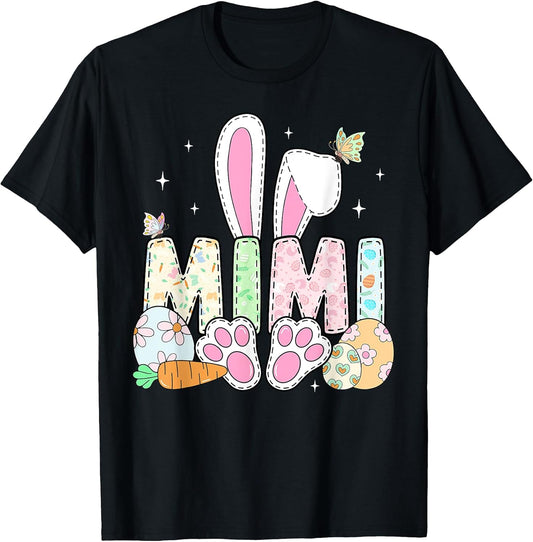 Cute Easter Bunny Mimi Family Matching Easter Day Girls Kids T-Shirt