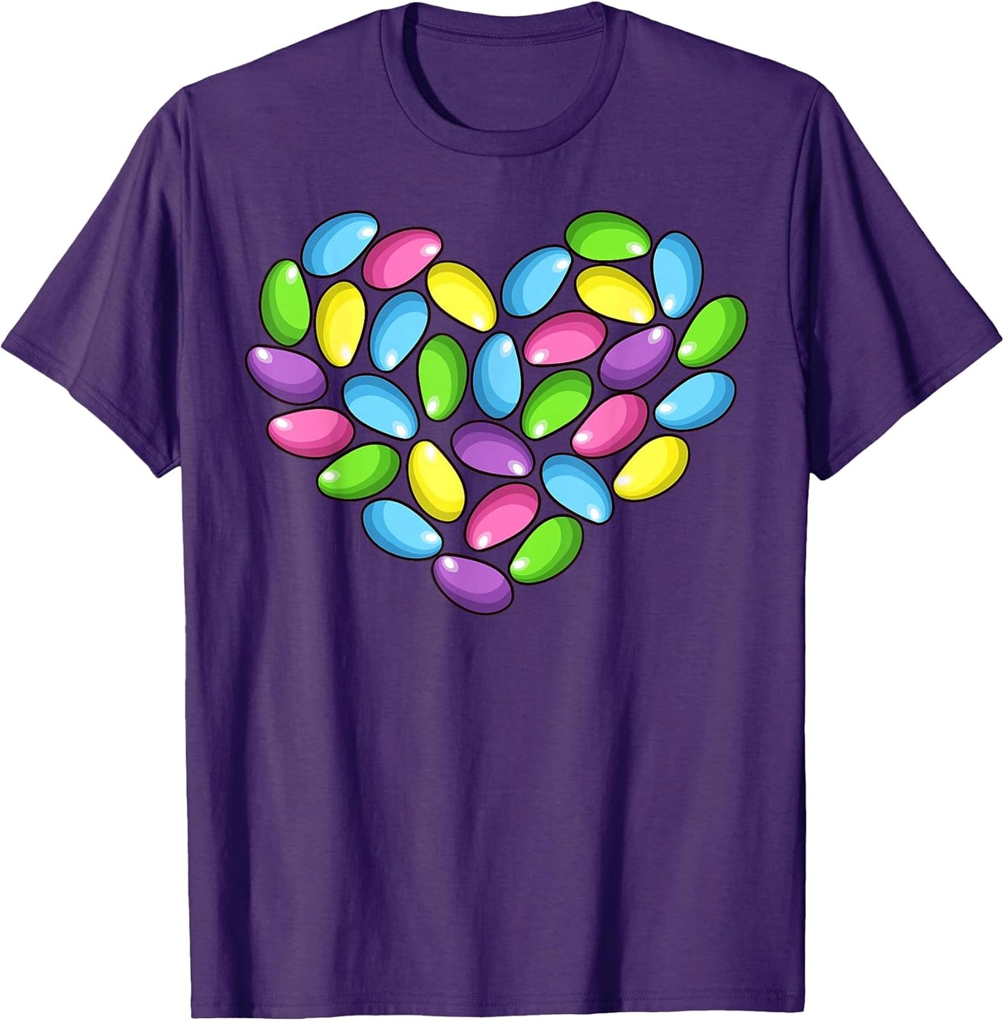 Jelly Bean Spring Easter Candy Heart Shaped Pastel Gift T-Shirt