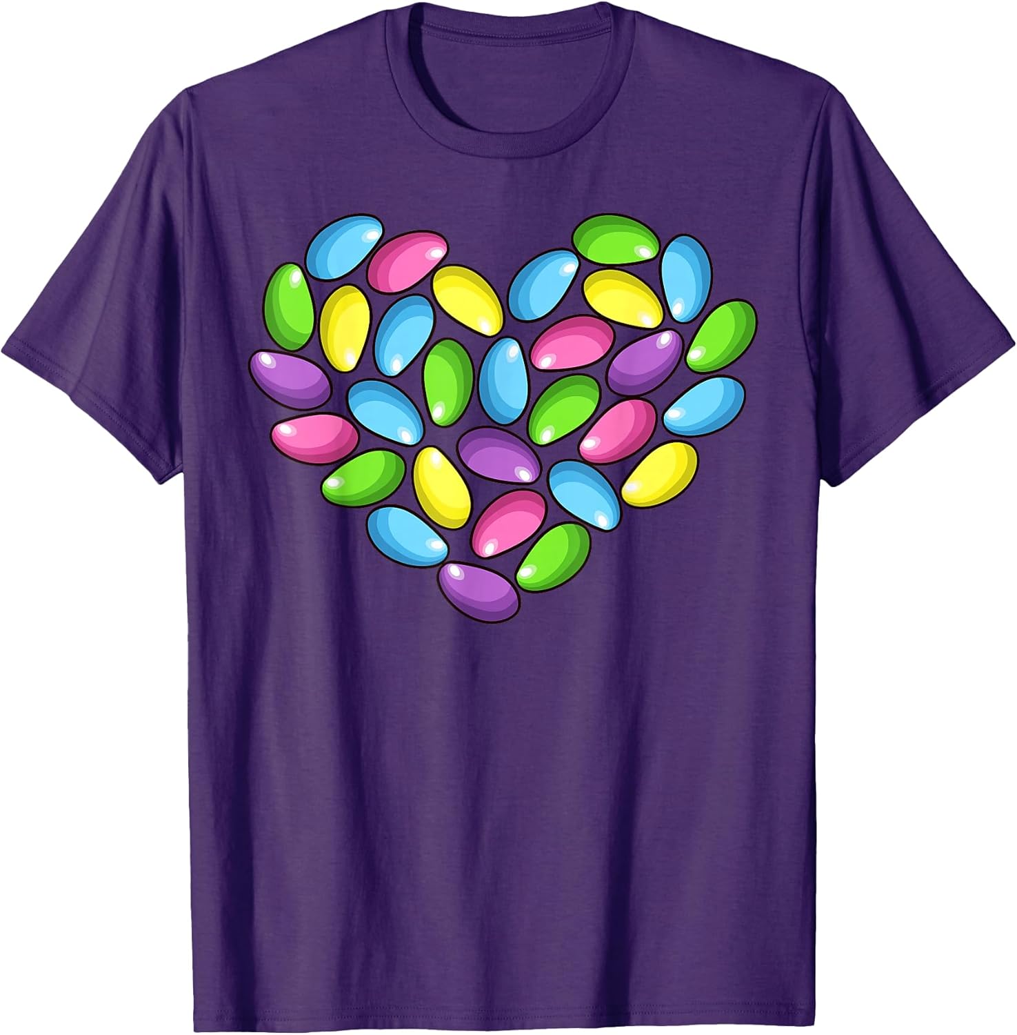 Jelly Bean Spring Easter Candy Heart Shaped Pastel Gift T-Shirt