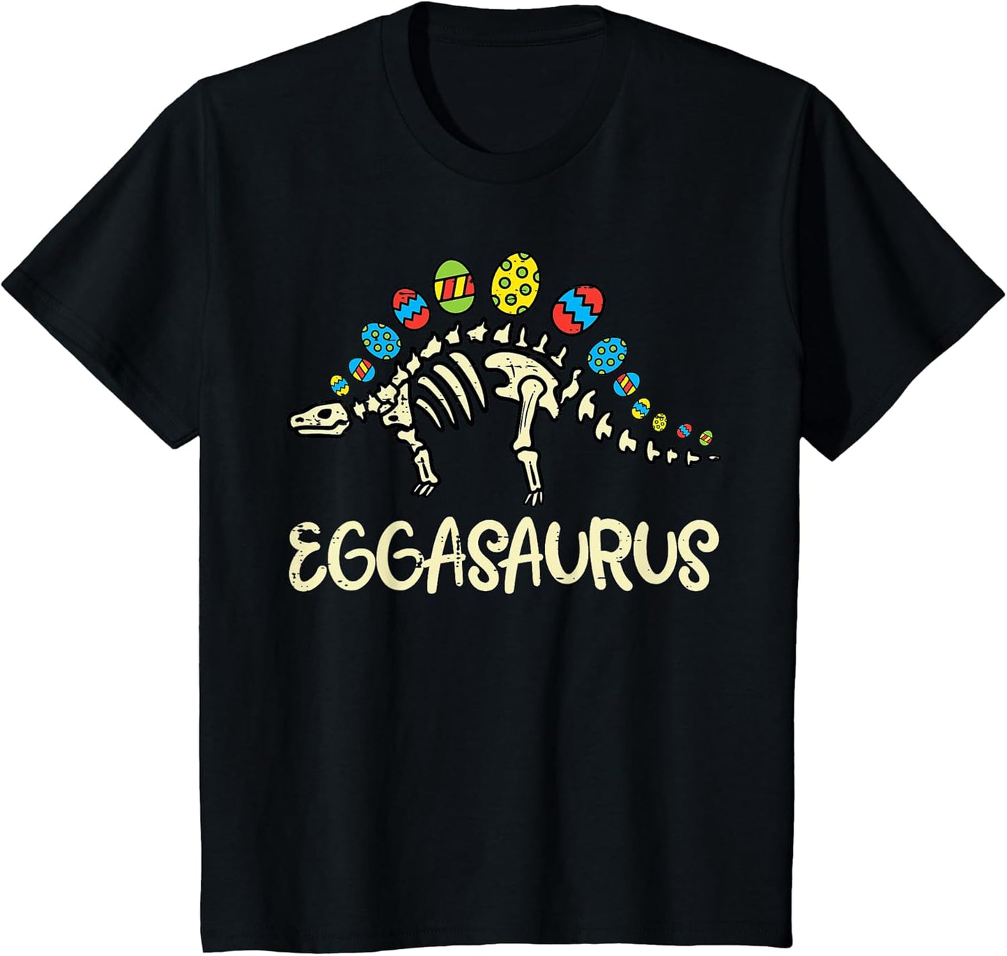 Kids Eggasaurus Easter Stegosaurus Dinosaur Boys Kids Toddler T-Shirt