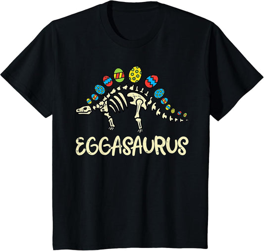 Kids Eggasaurus Easter Stegosaurus Dinosaur Boys Kids Toddler T-Shirt