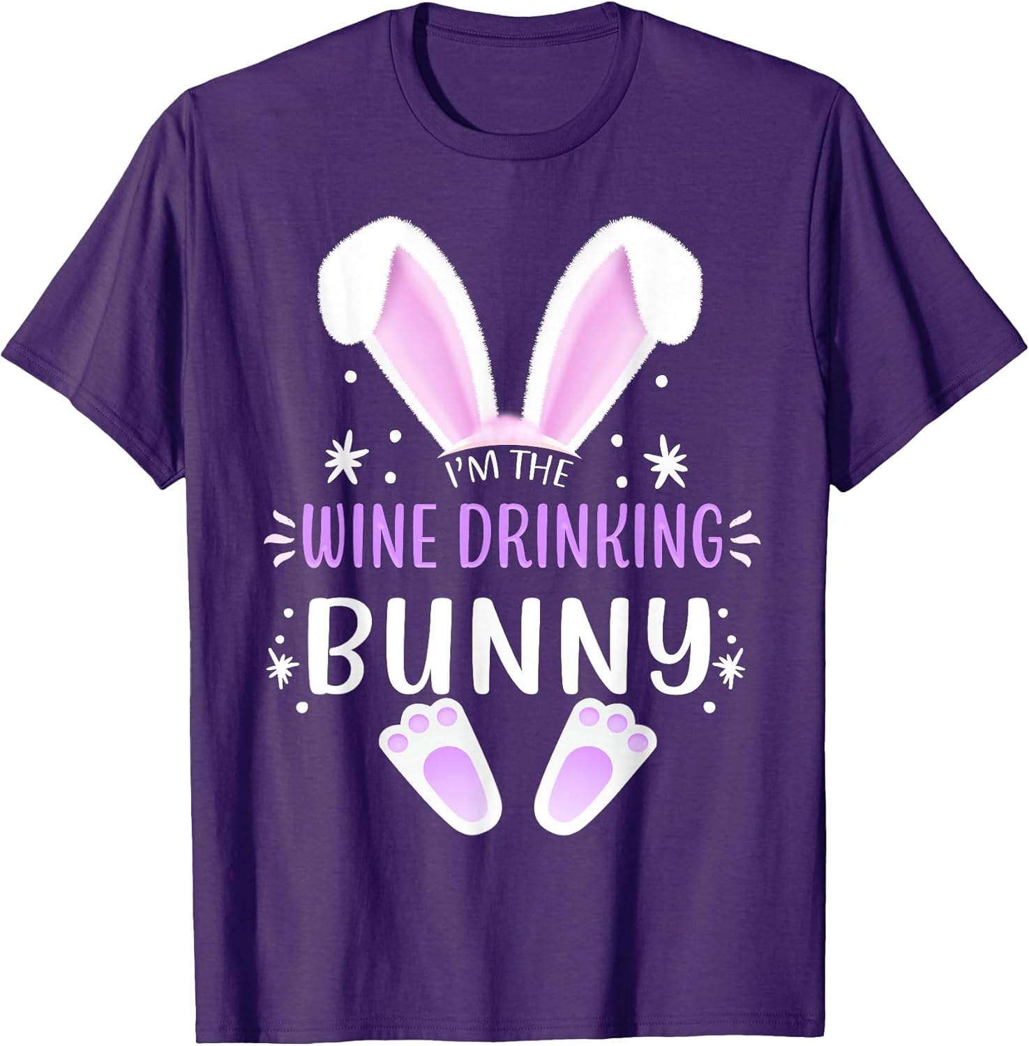I'm The Wine Drinking Bunny Easter Day Family Matching Style T-Shirt