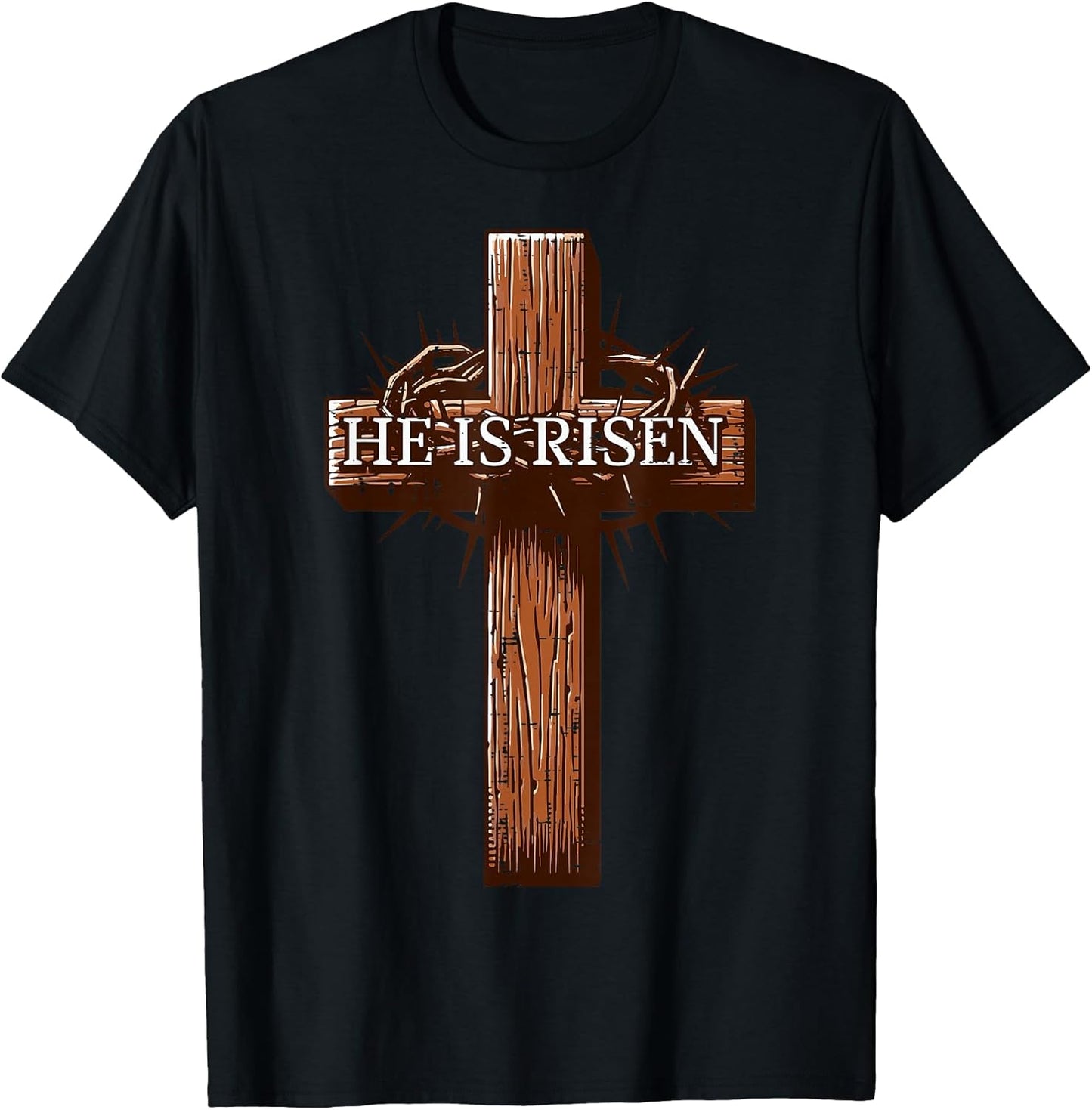 Easter Jesus Cross He is Risen Christian Men Women Kids T-Shirt
