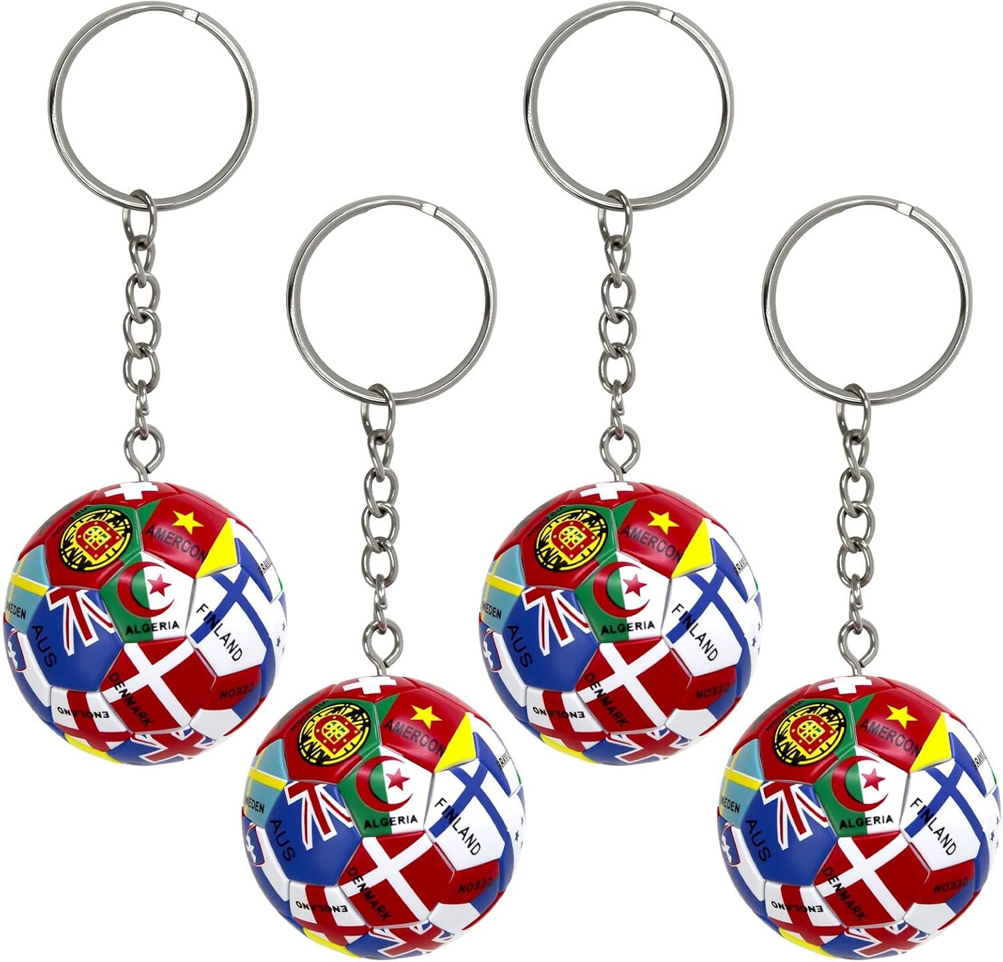 2026 World Soccer Cup Keychain, World Flags Football Keychain for Fan Gifts, Party Favors