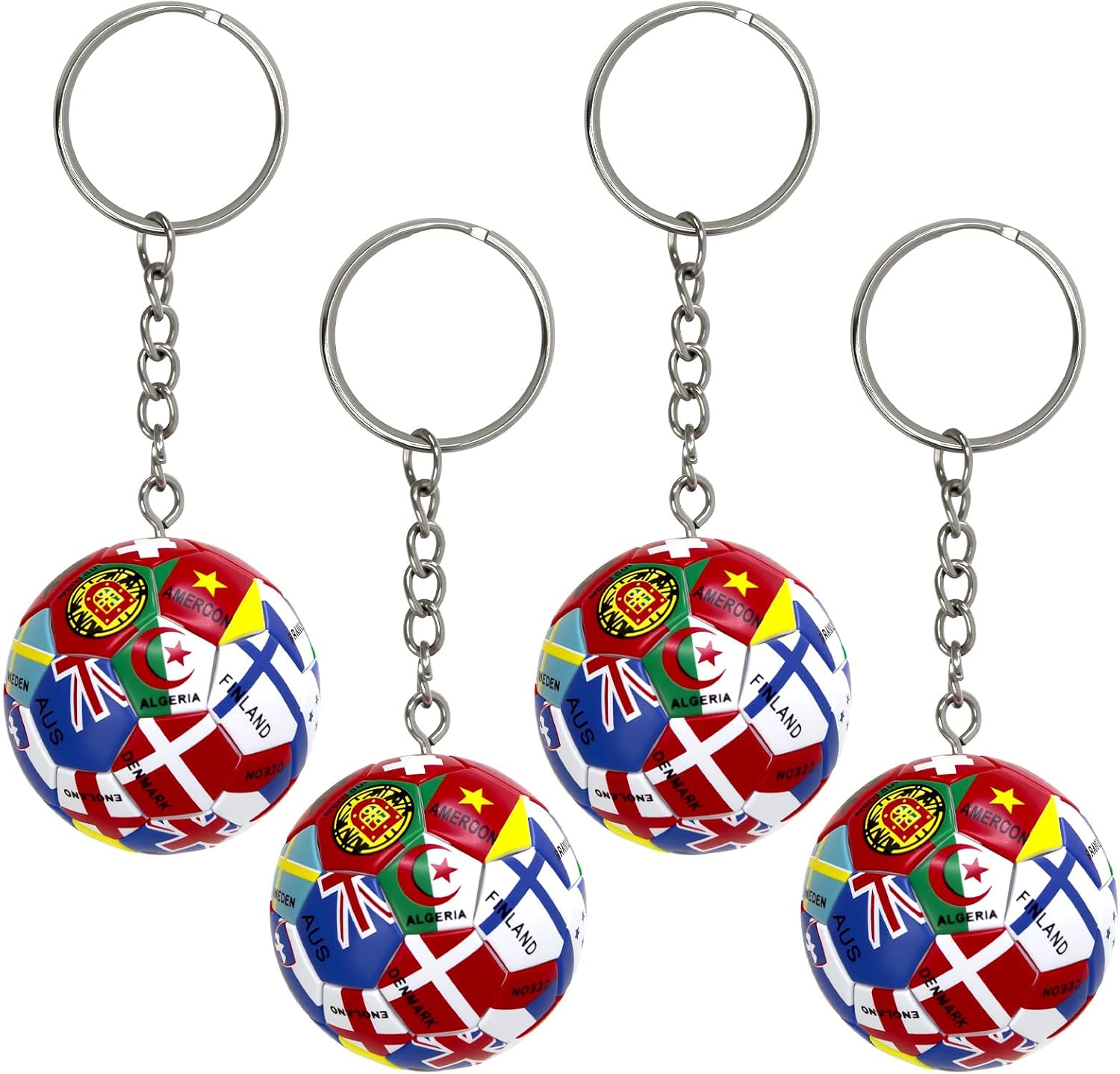 2026 World Soccer Cup Keychain, World Flags Football Keychain for Fan Gifts, Party Favors