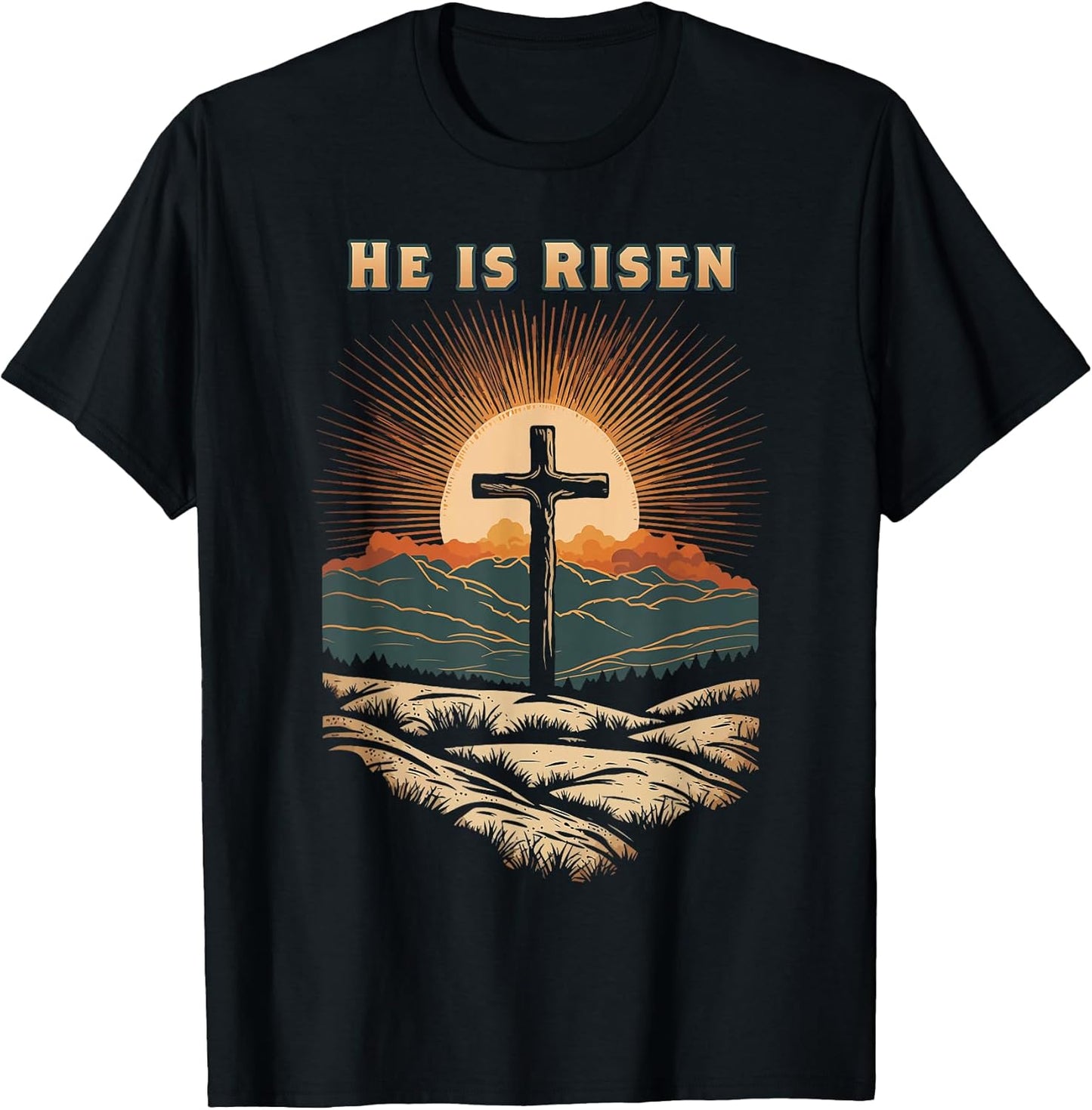 He Is Risen Easter Resurrection Jesus Christian Bible Verse T-Shirt