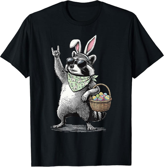 Retro Easter Raccoon Funny Easter T-Shirt
