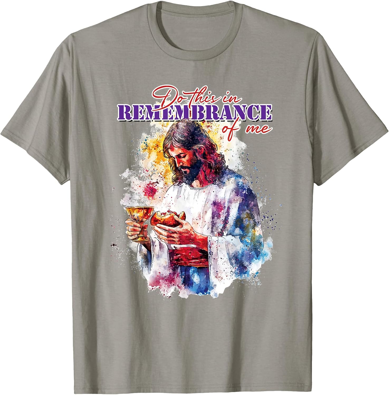 The Last Supper Elements - Pastel Watercolor, Happy Easter T-Shirt