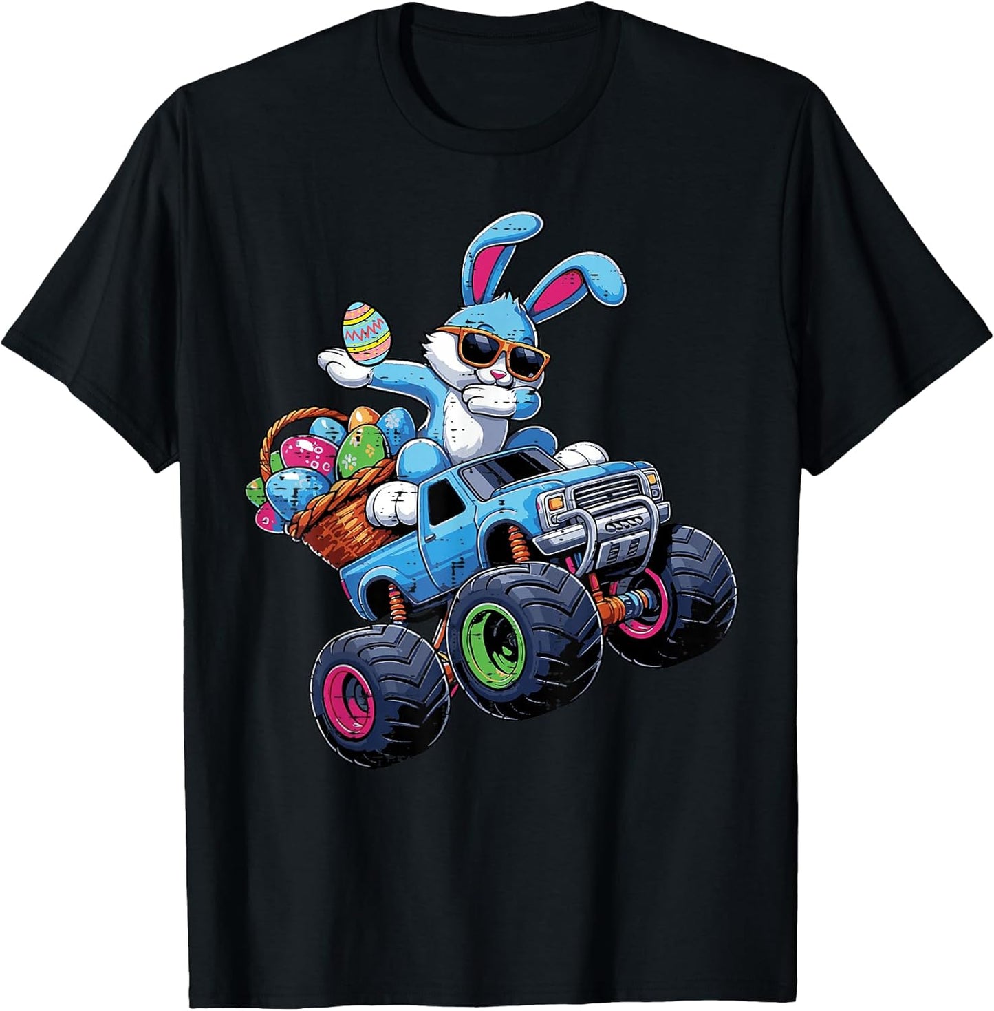 Easter Bunny Dab On Truck Rabbit Boys Kids Youth Men T-Shirt