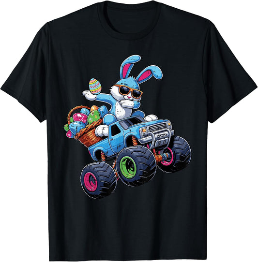 Easter Bunny Dab On Truck Rabbit Boys Kids Youth Men T-Shirt