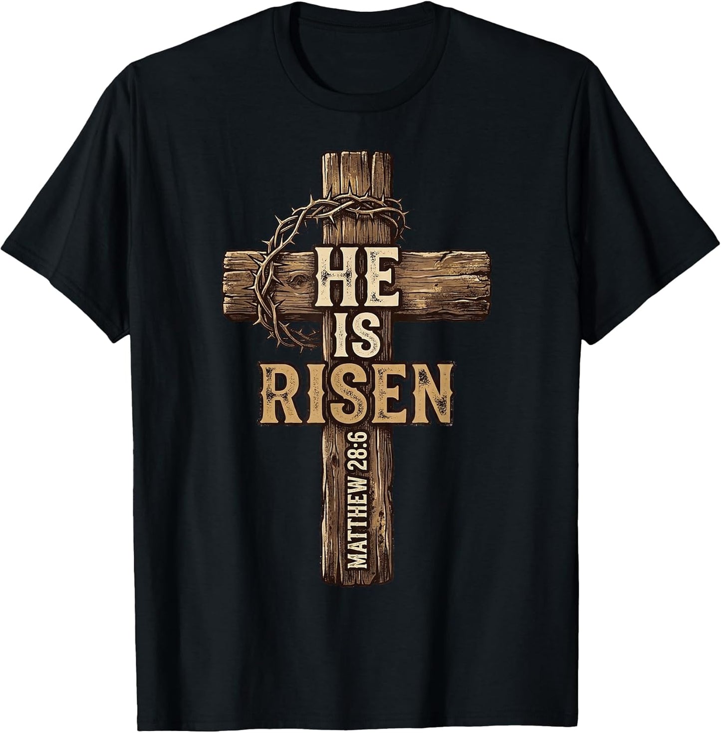 Easter He is Risen Cross Religious Design for Christians T-Shirt