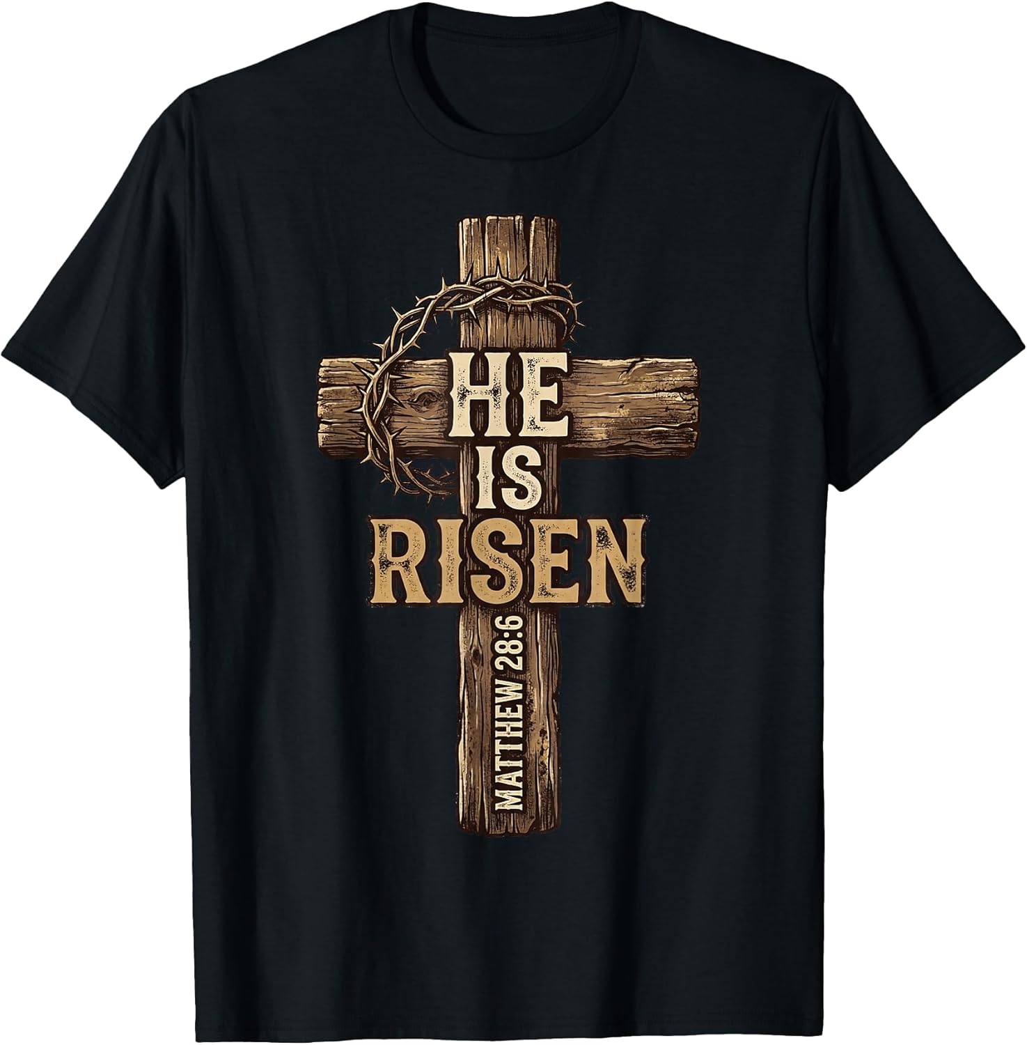 Easter He is Risen Cross Religious Design for Christians T-Shirt